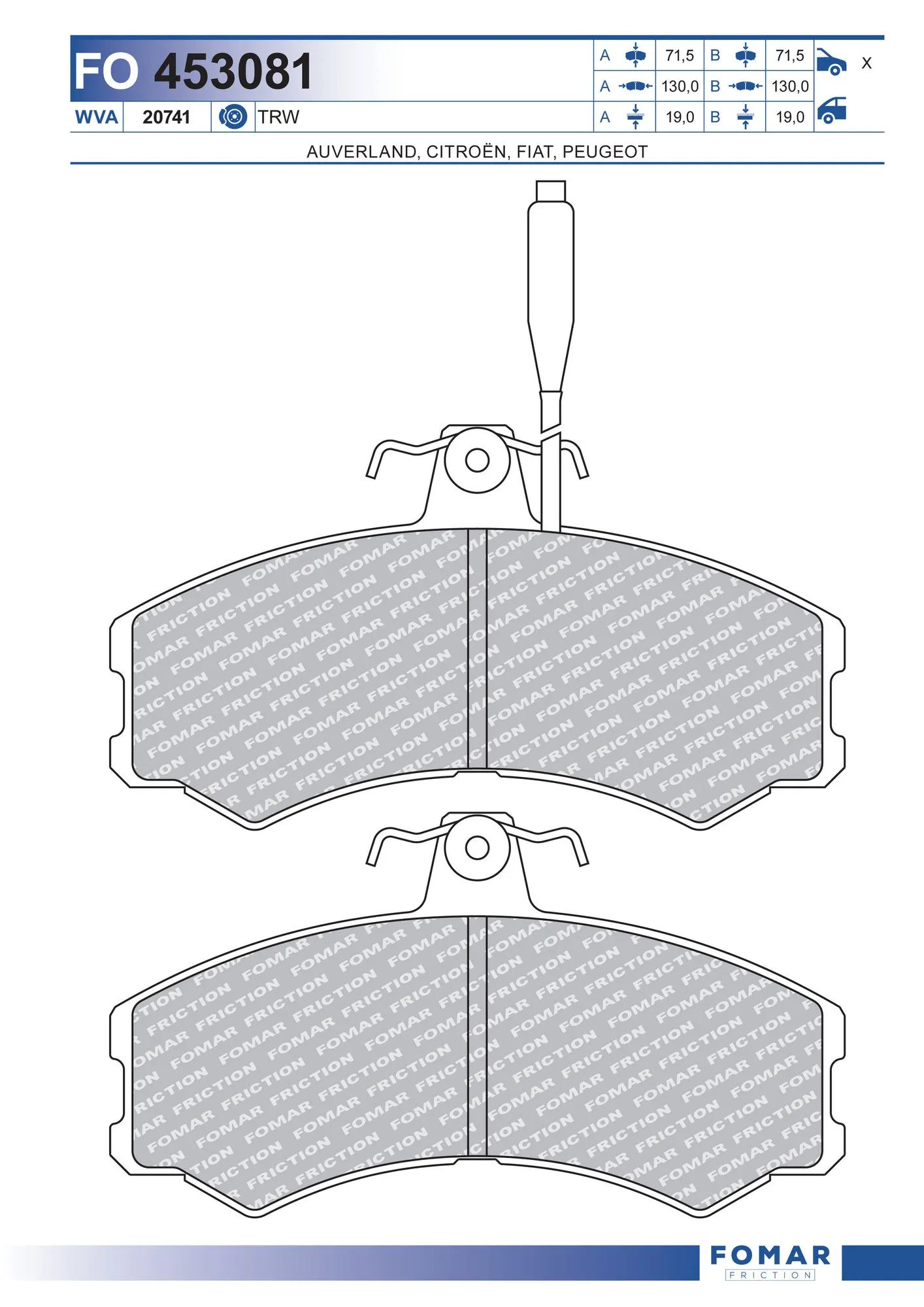 Brake Pad Set, disc brake